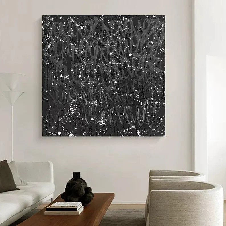 Black Abstract Art #ABSY424