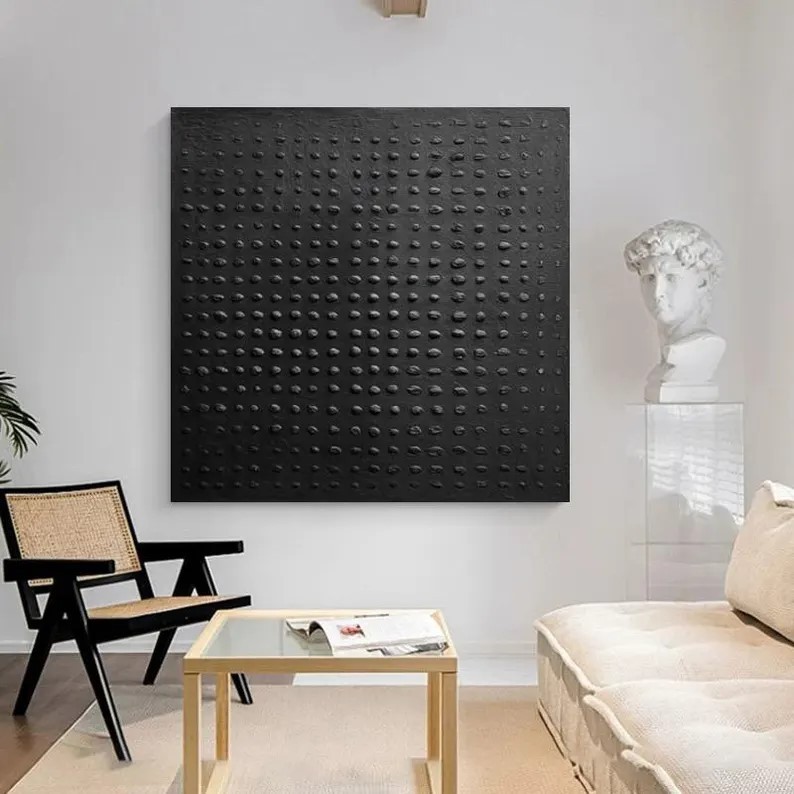 Black Abstract Painting #ABSY425