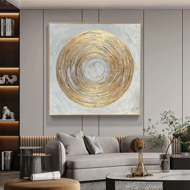 Gold Abstract Painting #ABSY453