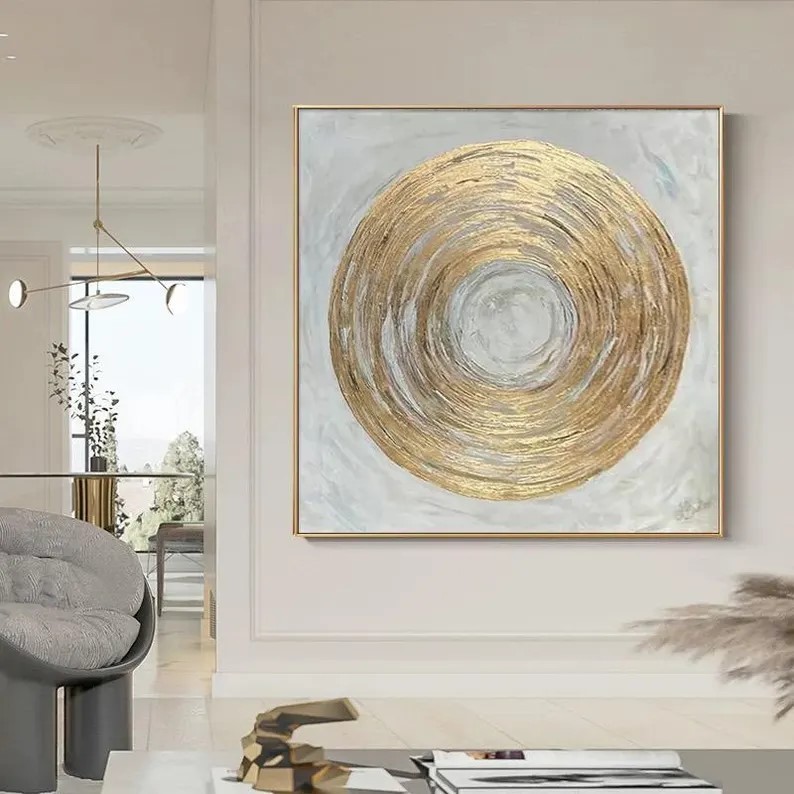 Gold Abstract Painting #ABSY453