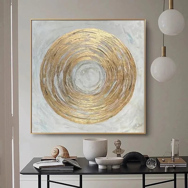 Gold Abstract Painting #ABSY453