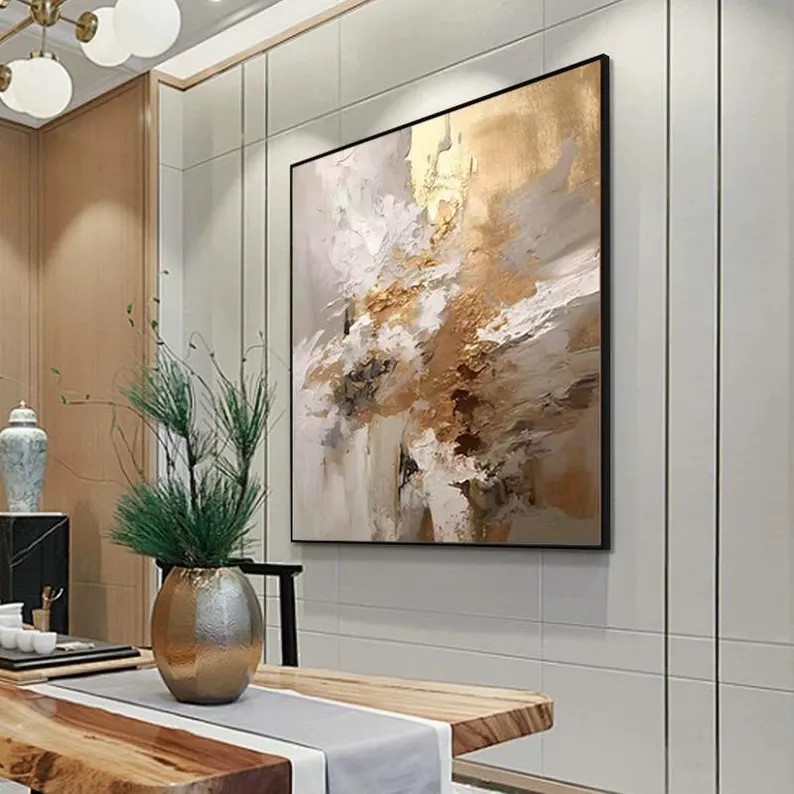 Gold Leaf Wall Art #ABSY454