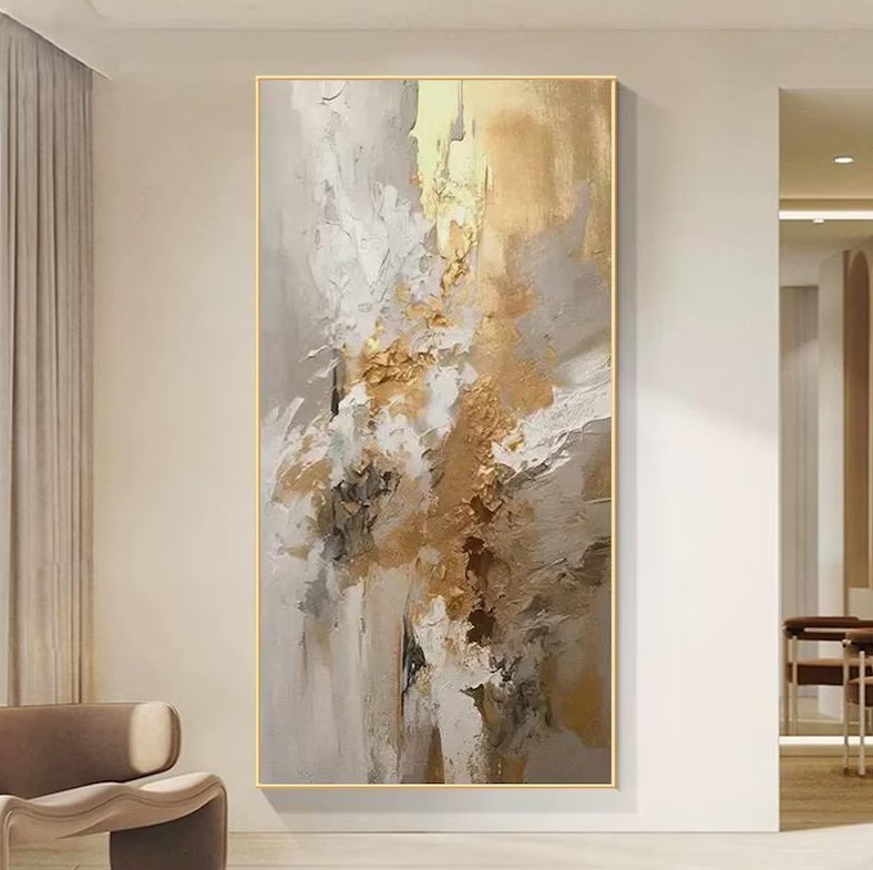 Gold Abstract Painting #ABSY456