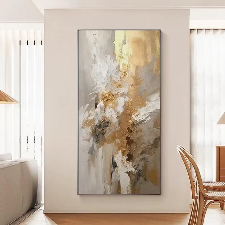 Gold Abstract Painting #ABSY456
