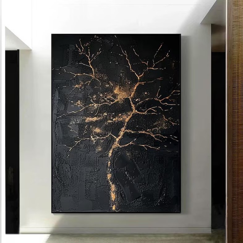 Black Textured Wall Art #ABSY464