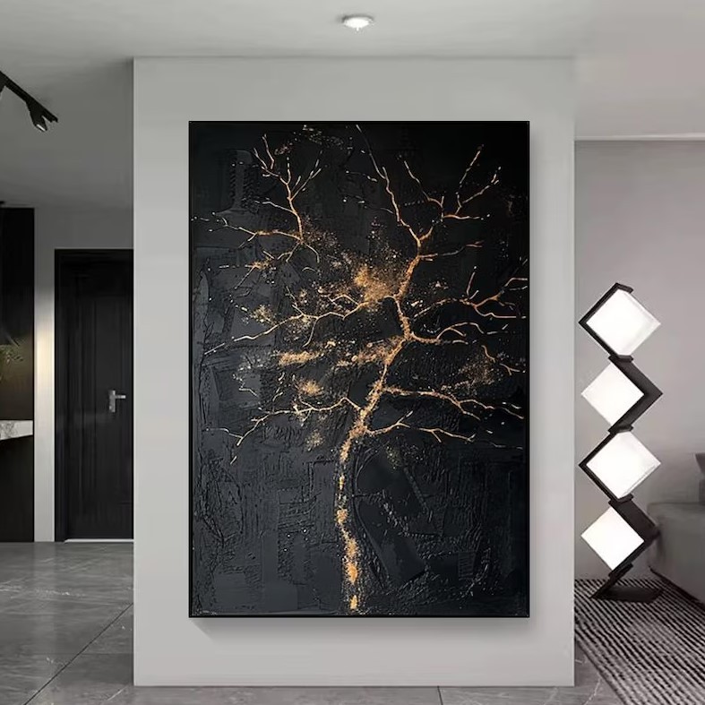 Black Textured Wall Art #ABSY464