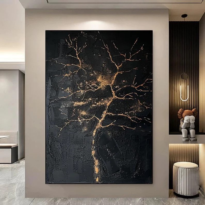 Black Textured Wall Art #ABSY464