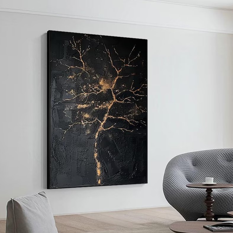Black Textured Wall Art #ABSY464