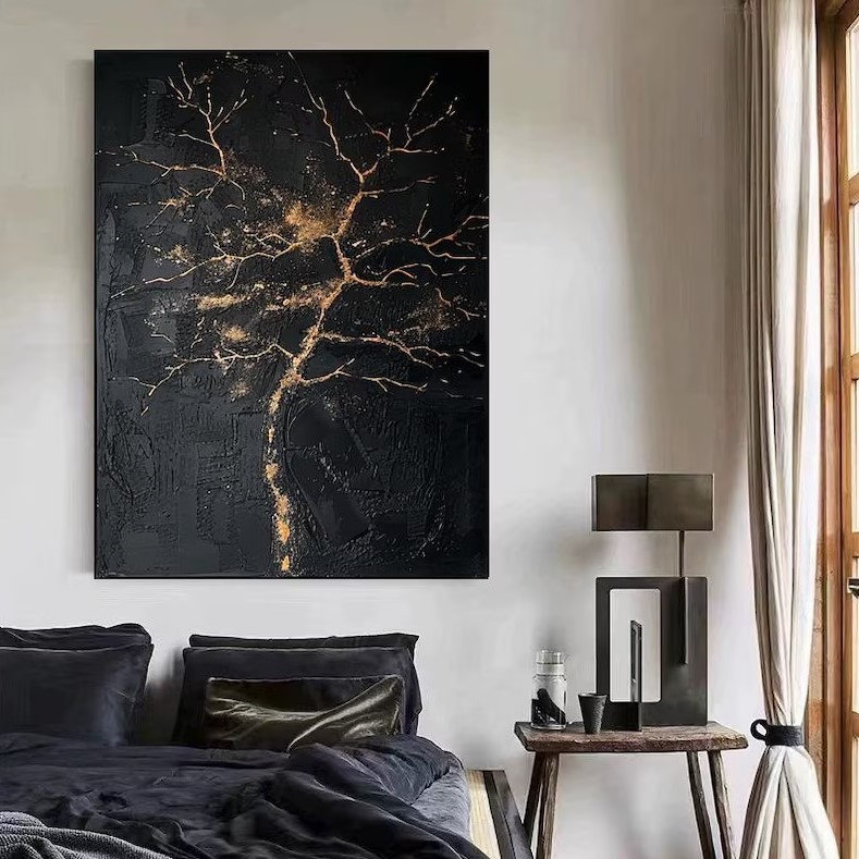 Black Textured Wall Art #ABSY464