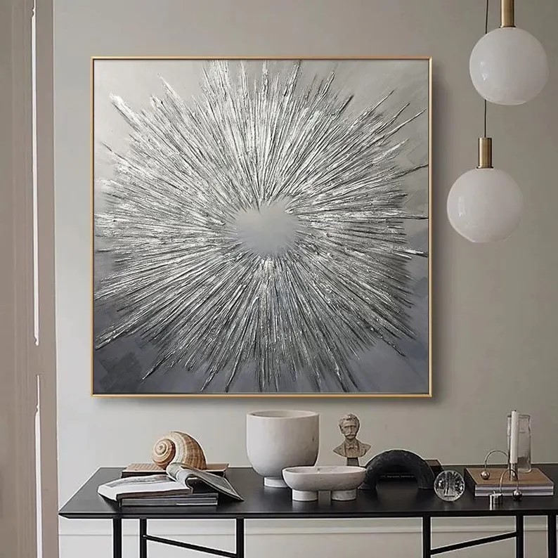 Silver Texture Painting #ABSY473