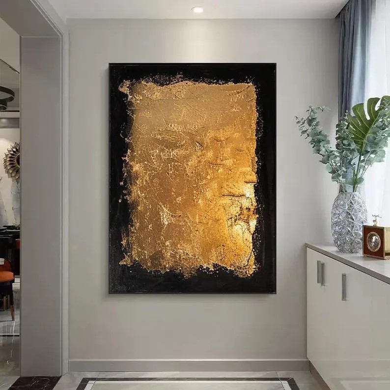 Gold Abstract Painting #ABSY480