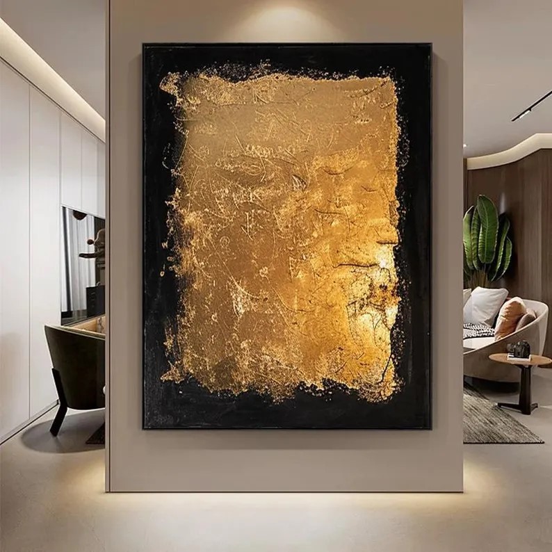 Gold Abstract Painting #ABSY480