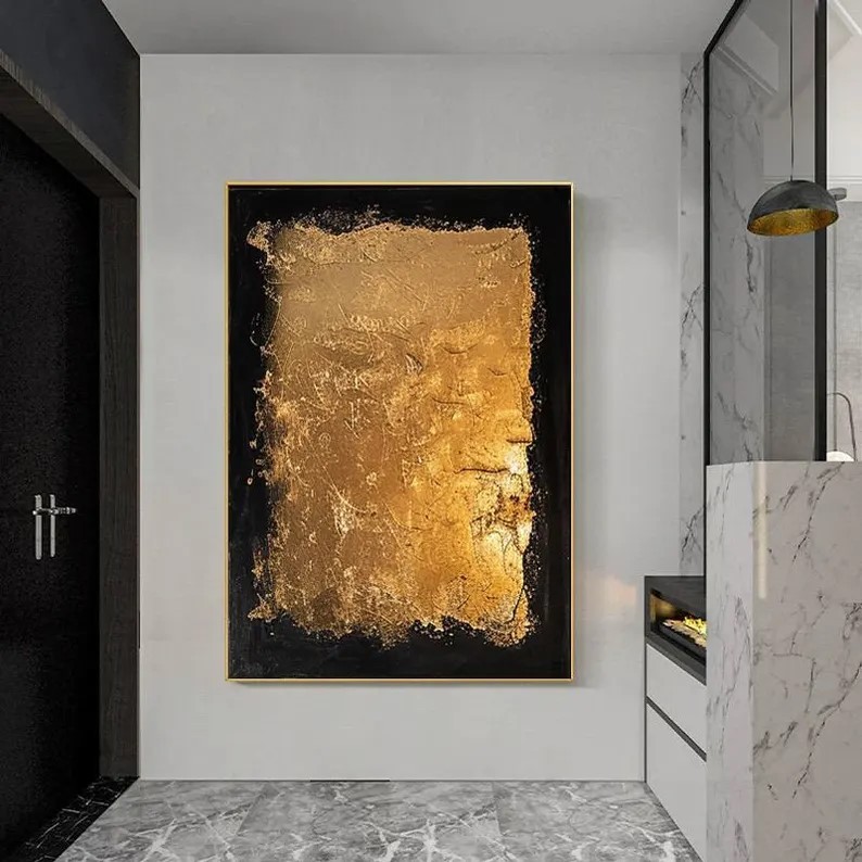 Gold Abstract Painting #ABSY480