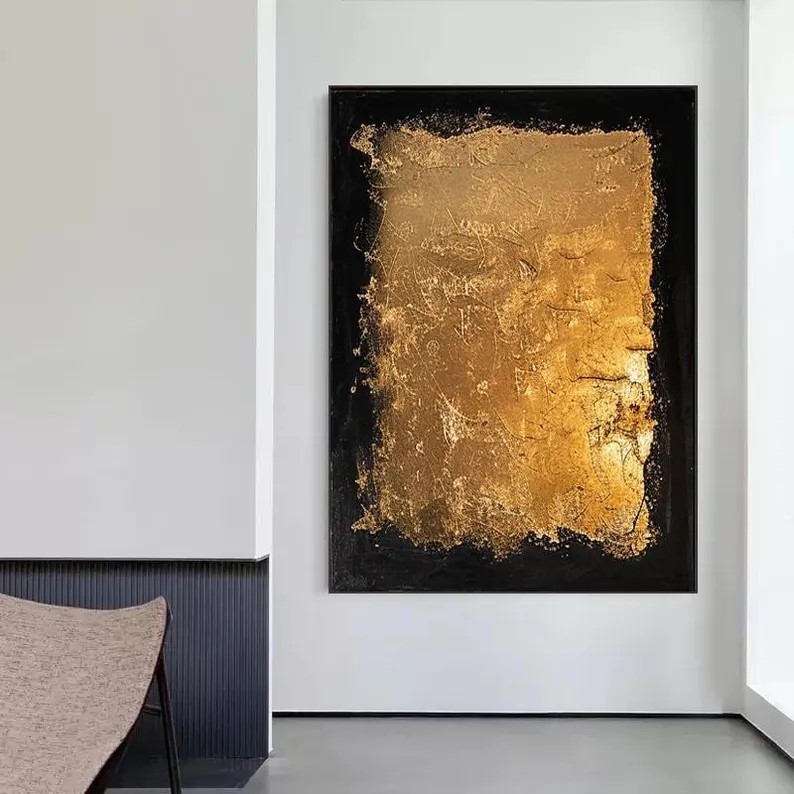 Gold Abstract Painting #ABSY480