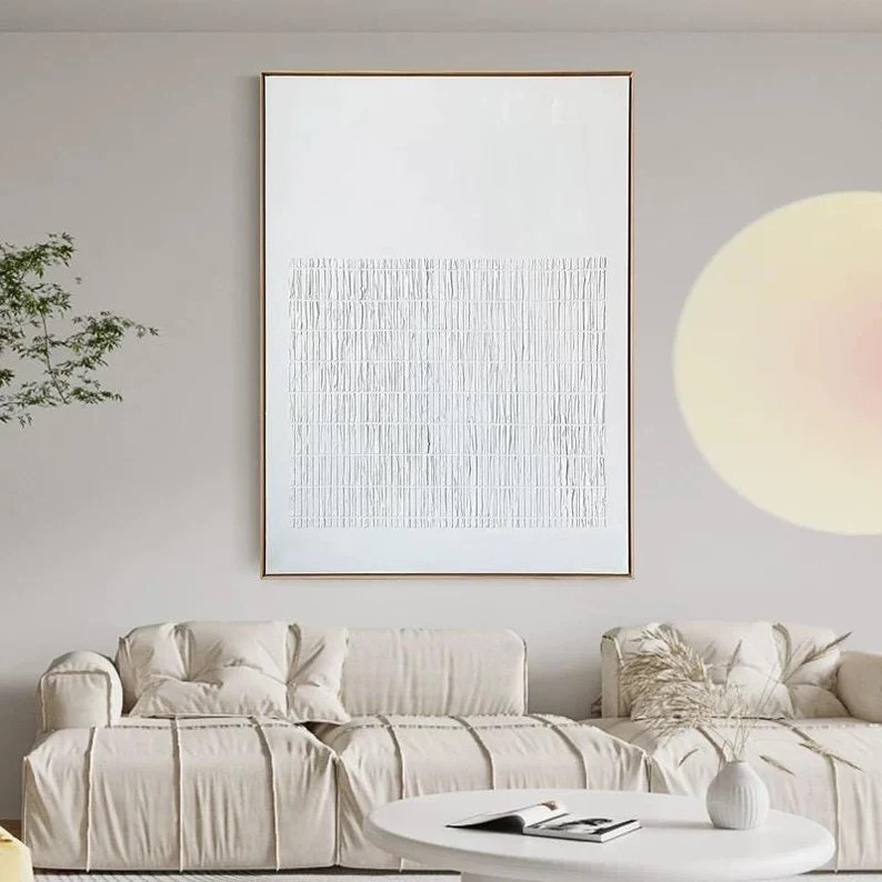 White Textured Painting #ABSY505