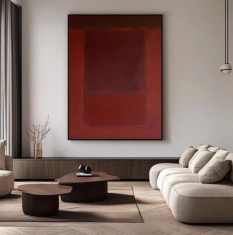 Red Abstract Painting #ABSY507