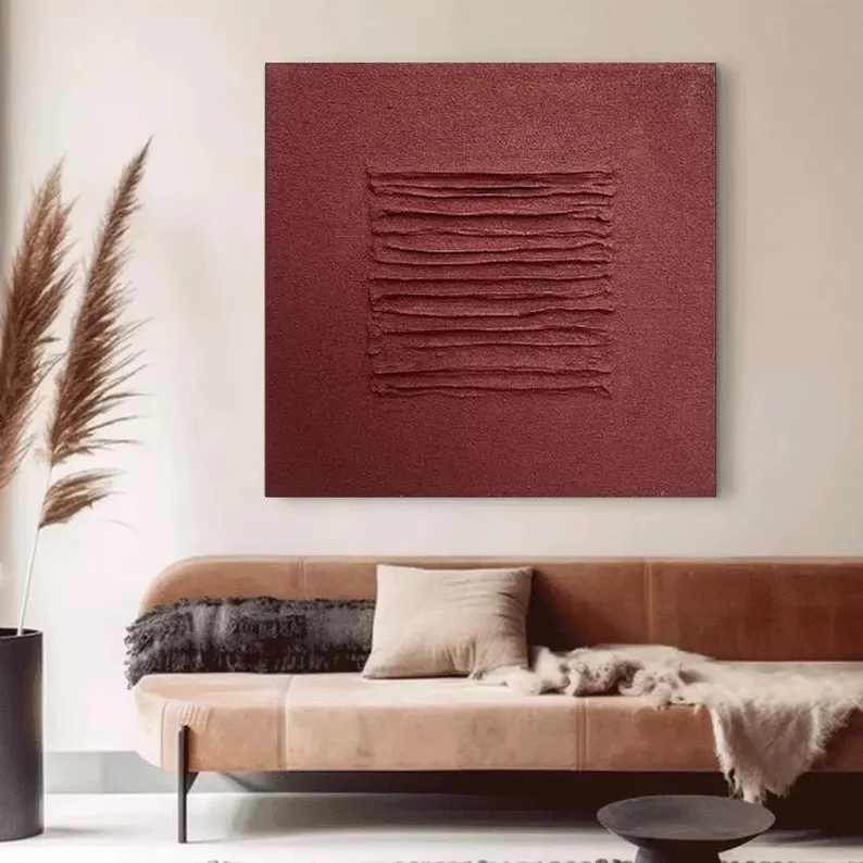 Red Abstract Oil Painting #ABSY508