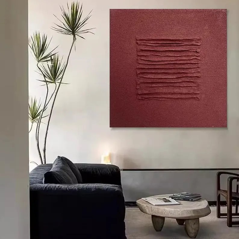 Red Abstract Oil Painting #ABSY508