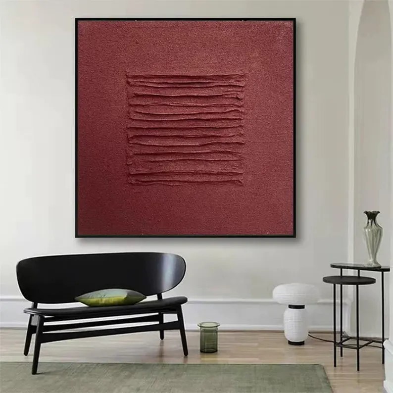 Red Abstract Oil Painting #ABSY508