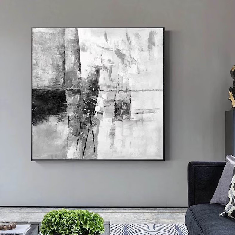 Black and White Abstract Art #ABSH56