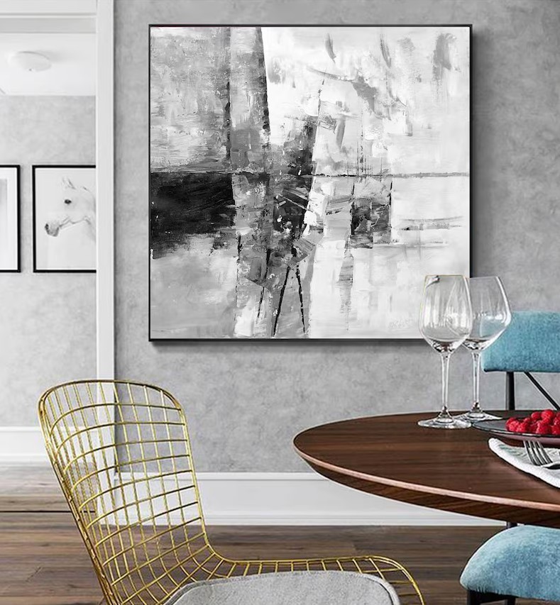 Black and White Abstract Art #ABSH56