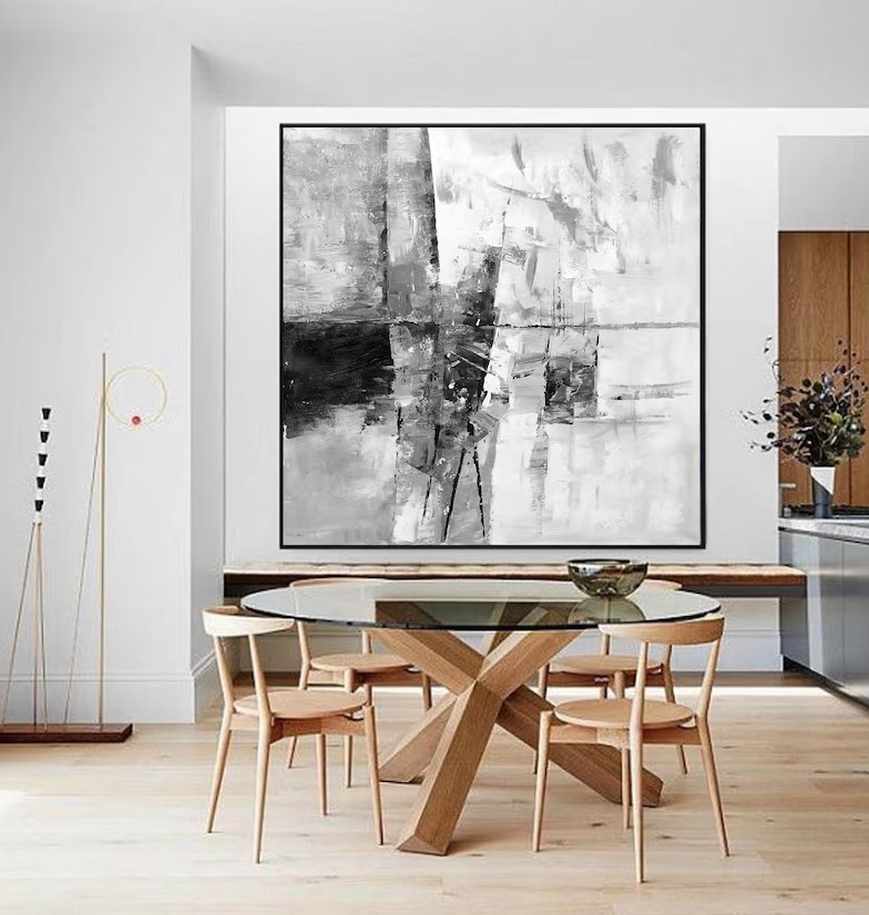 Black and White Abstract Art #ABSH56