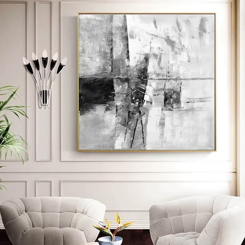 Black and White Abstract Art #ABSH56