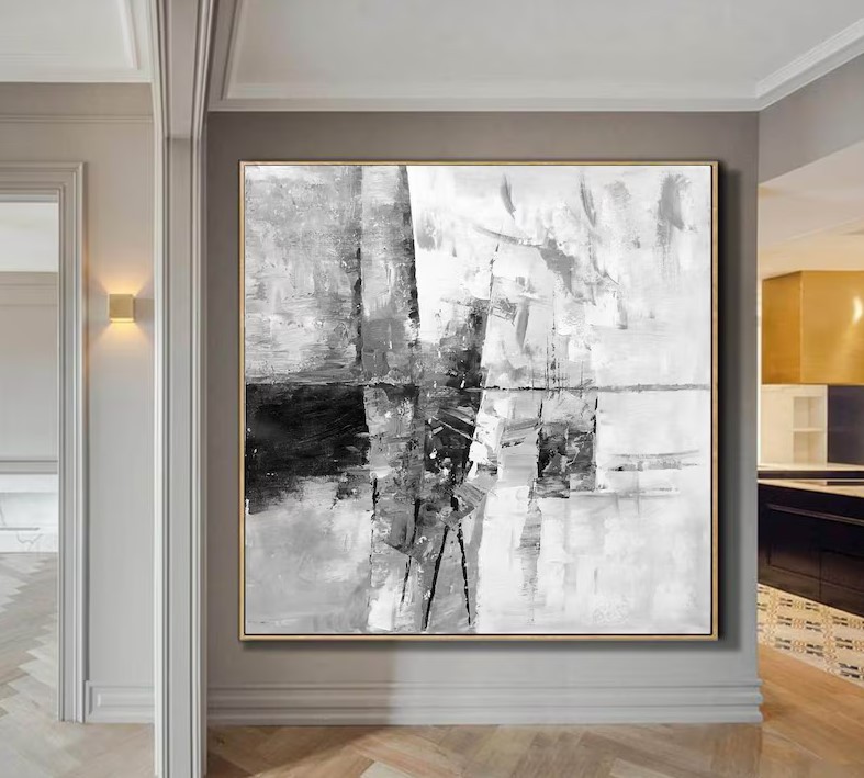 Black and White Abstract Art #ABSH56