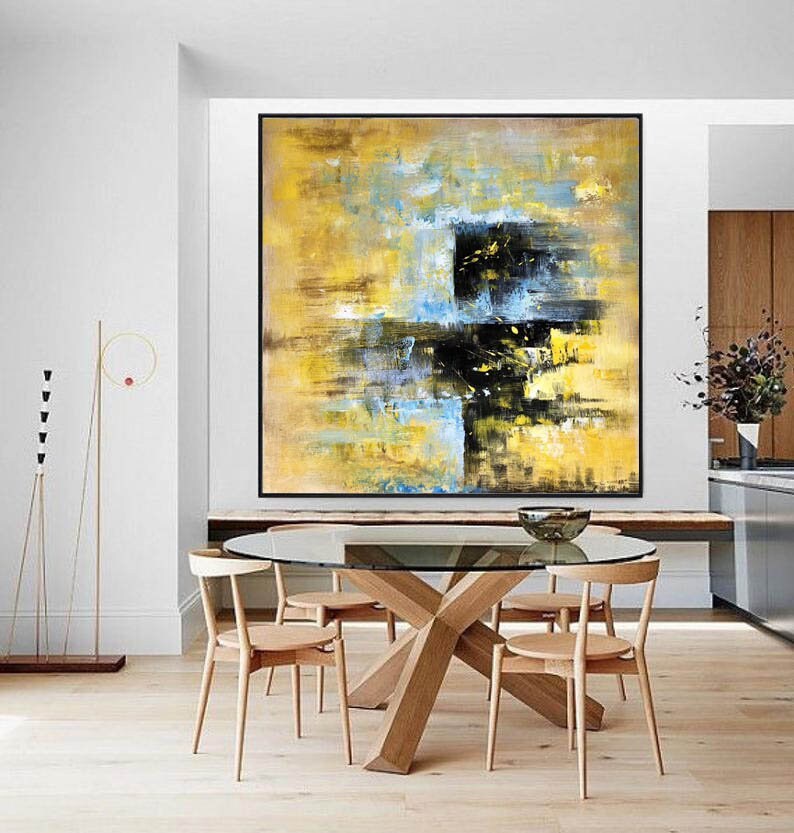 Yellow Abstract Painting #ABSH58