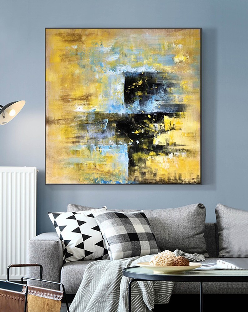 Yellow Abstract Painting #ABSH58