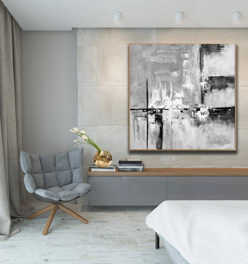 Black and White Abstract Art #ABSH101