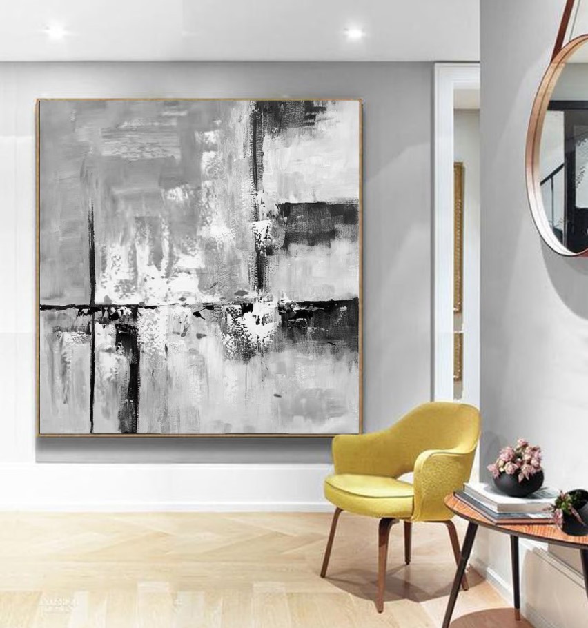 Black and White Abstract Art #ABSH101