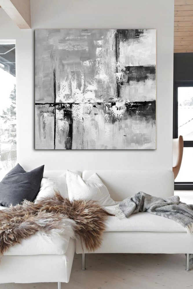 Black and White Abstract Art #ABSH101