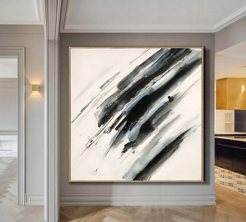 Black and White Abstract Art #ABSH103