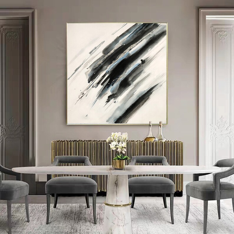 Black and White Abstract Art #ABSH103