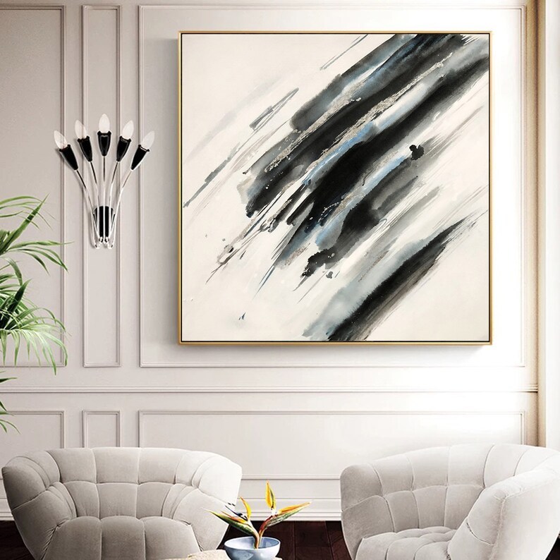 Black and White Abstract Art #ABSH103