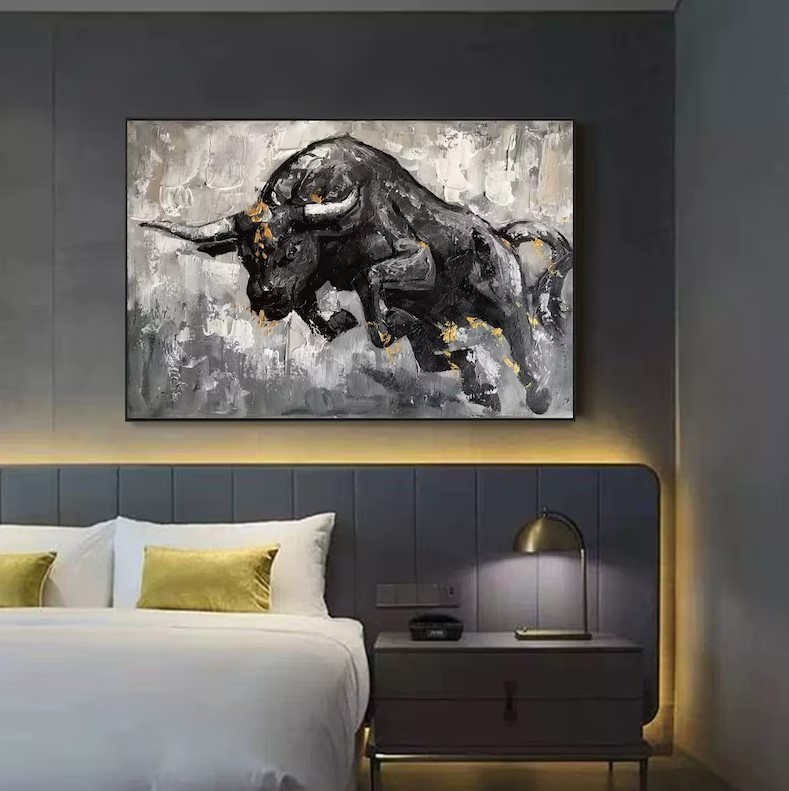 Abstract Bull Painting #ABSH376