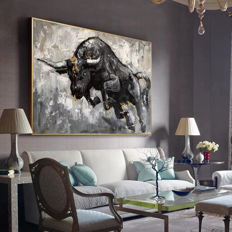 Abstract Bull Painting #ABSH376