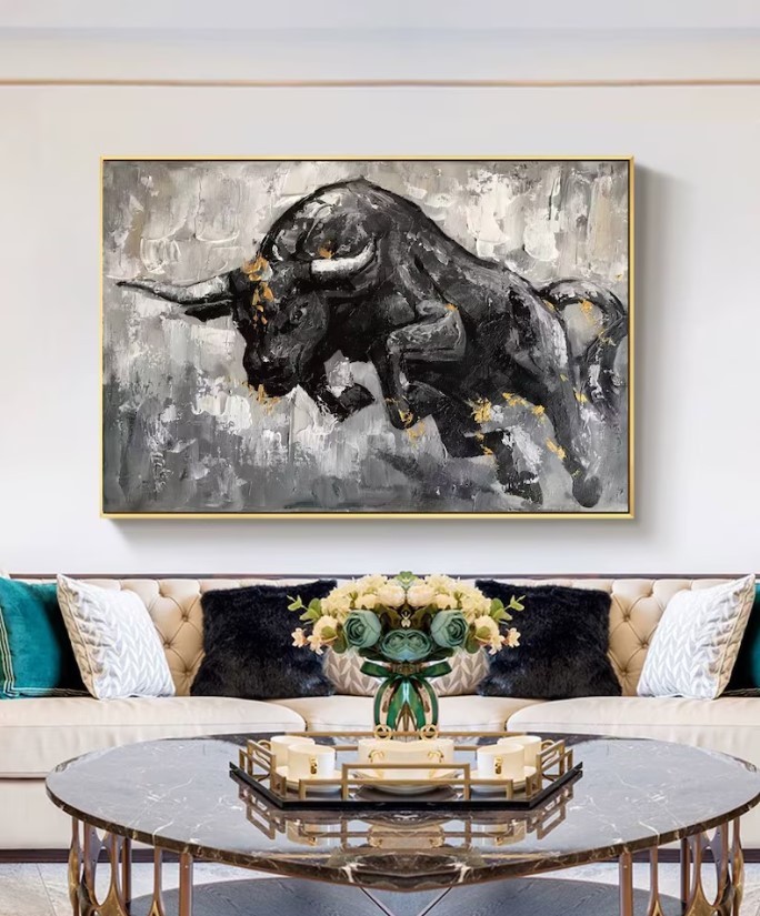 Abstract Bull Painting #ABSH376