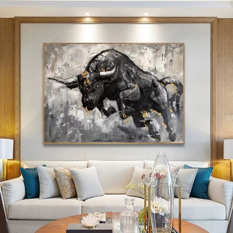 Abstract Bull Painting #ABSH376