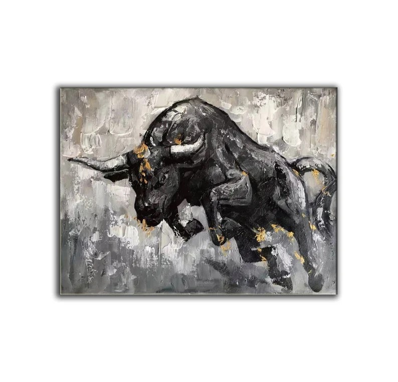 Abstract Bull Painting #ABSH376