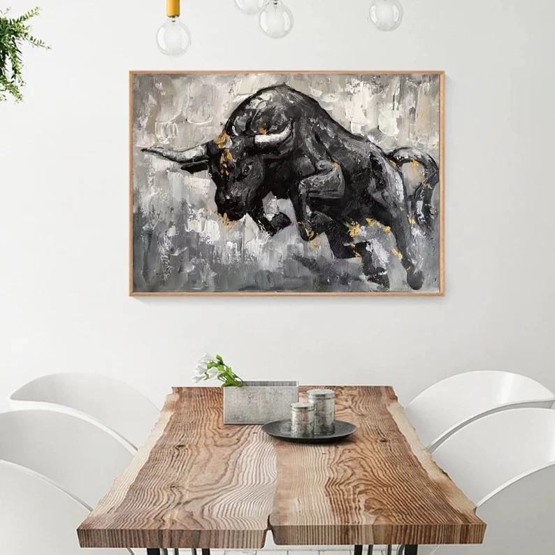 Abstract Bull Painting #ABSH376