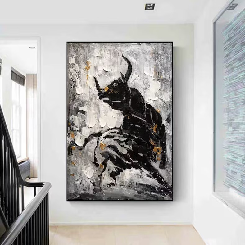 Powerful Bull Painting #ABSH377