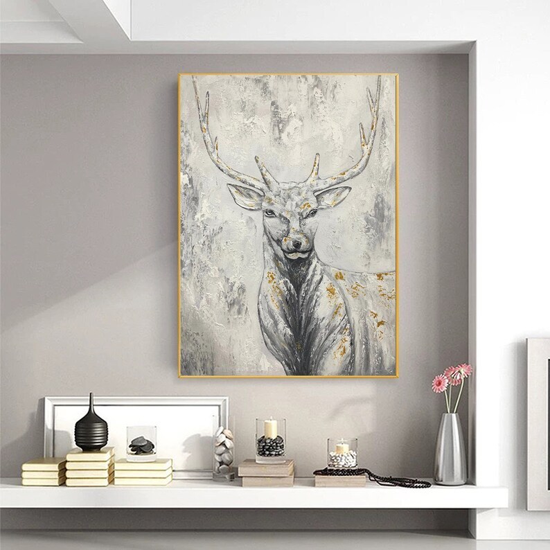 Abstract Deer Painting #ABSH378