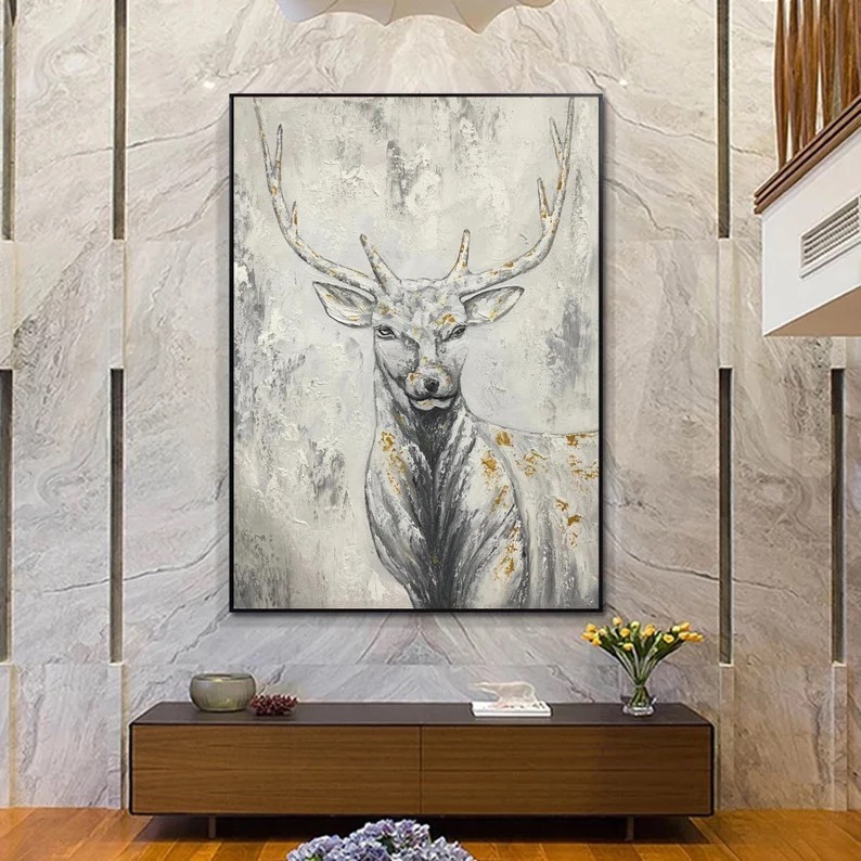 Abstract Deer Painting #ABSH378
