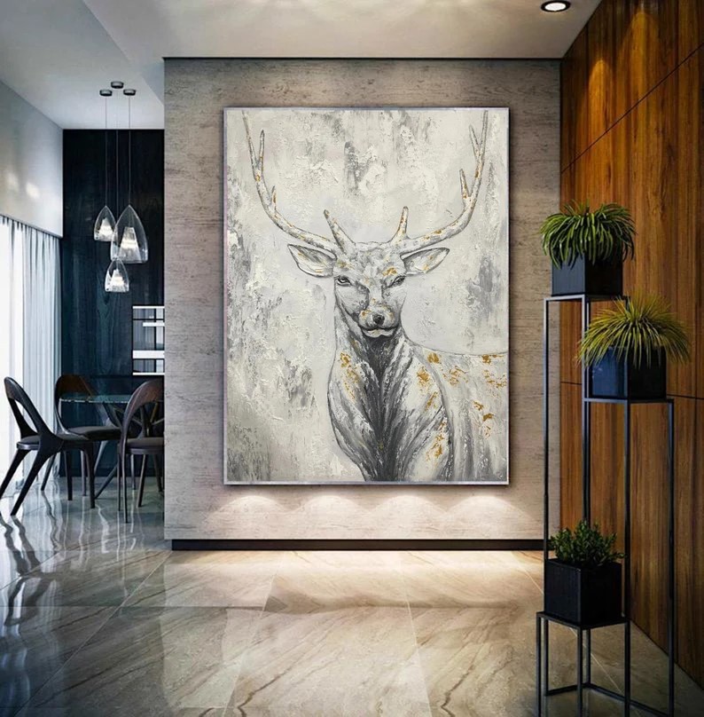 Abstract Deer Painting #ABSH378