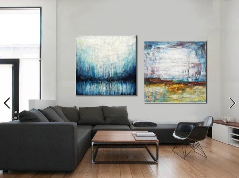 Canvas Wall Art ( 2 Paintings ) #ABSH266