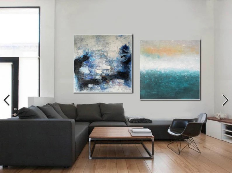 Canvas Wall Art ( 2 Paintings ) #ABSH267
