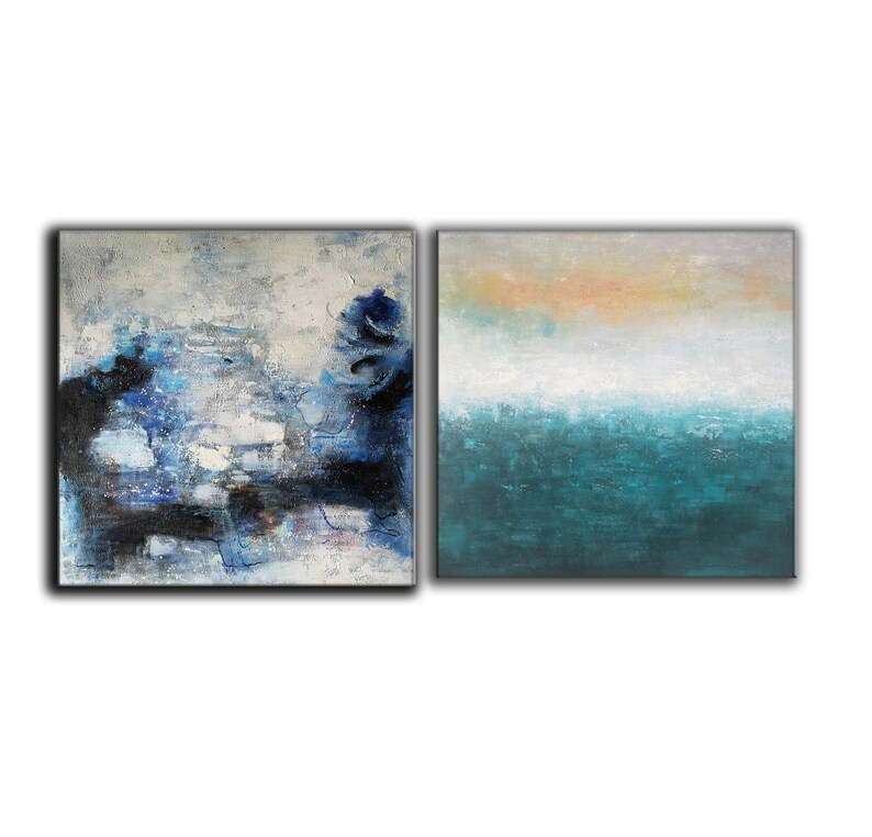 Canvas Wall Art ( 2 Paintings ) #ABSH267