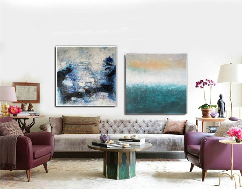 Canvas Wall Art ( 2 Paintings ) #ABSH267
